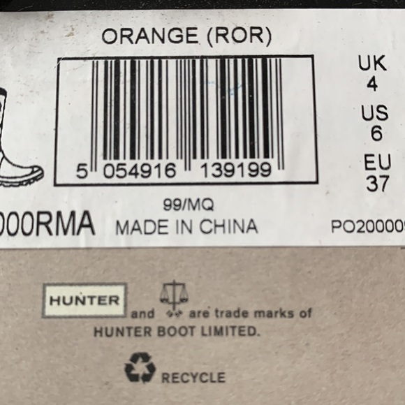 Hunter Original Short Matte Rain boots in orange - Picture 6 of 7